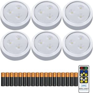 Brilliant Evolution LED Puck Light 6 Pack With Remote