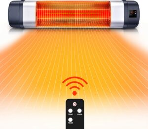 Electric Heater for Garage-TRUSTECH 1500W Electric Infrared Heater with Remote